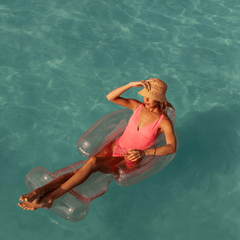 Clear Pink Mesh Chair Pool Float & Water Hammock | FUNBOY Discount