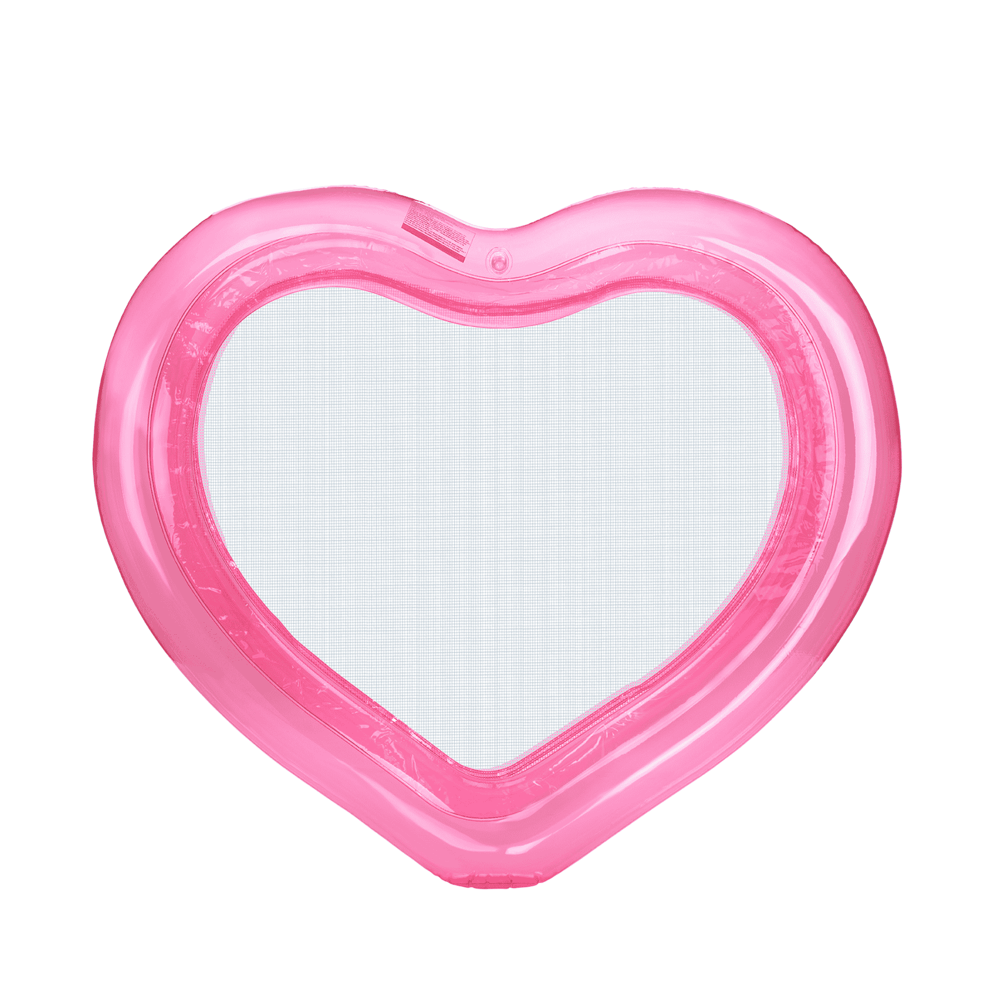 Floating Pool Hammock: Heart-Shaped, Clear Pink | FUNBOY US