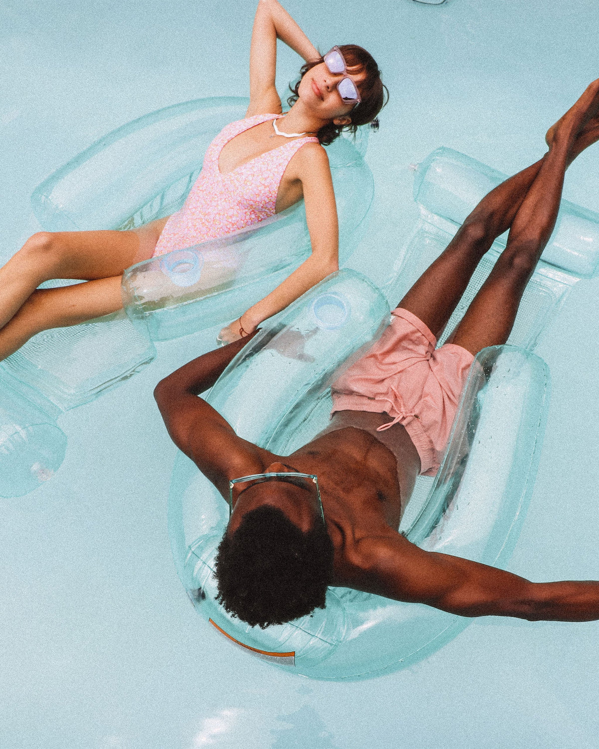 Pool Float Lounger: Clear Blue Mesh Chair Float | FUNBOY