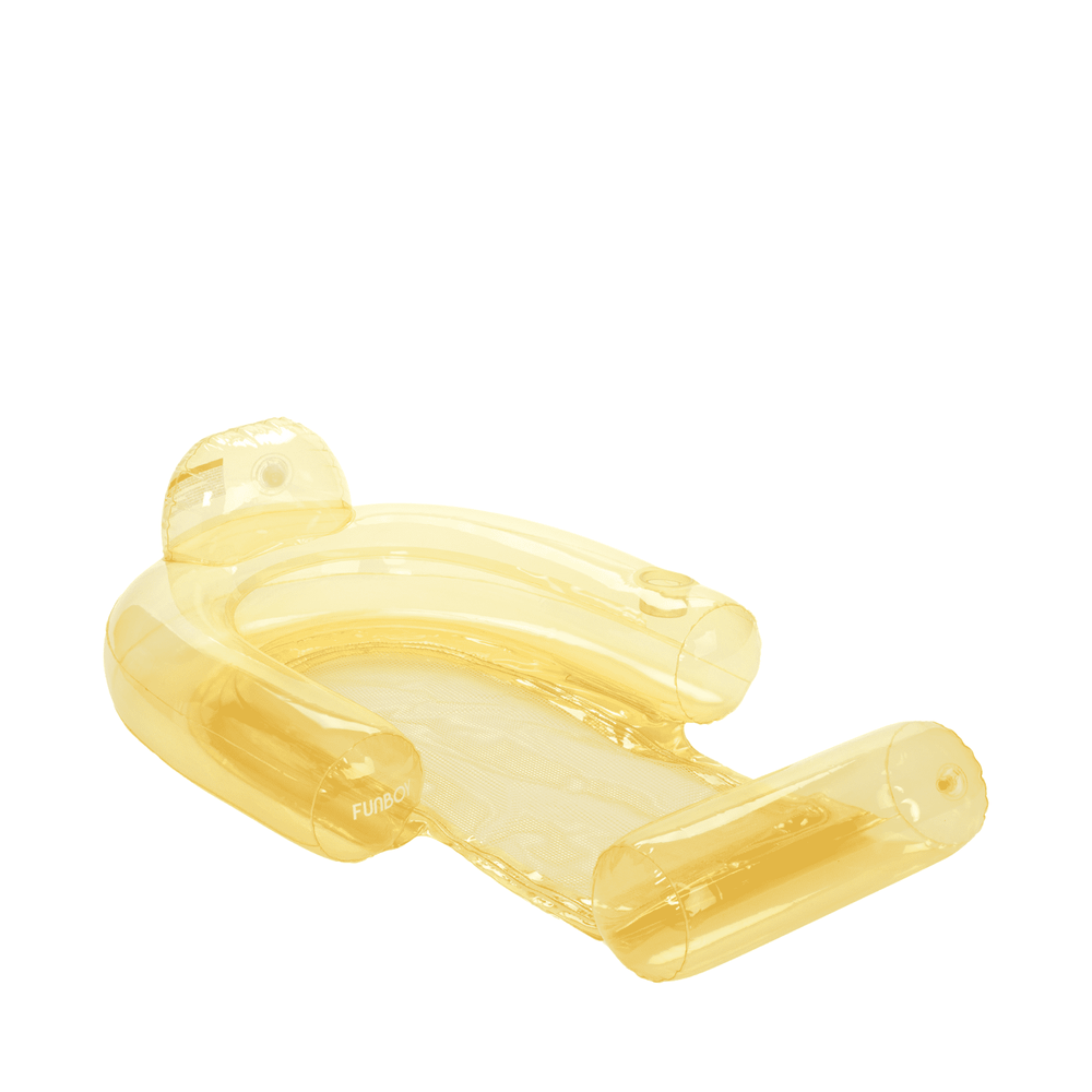 Clear Yellow Mesh Chair Pool Float & Water Hammock | FUNBOY Sale