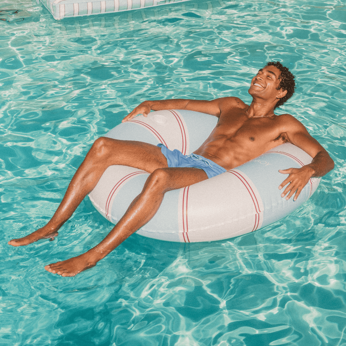 Red & Blue Striped Vintage Lux Tube Float | FUNBOY Sale