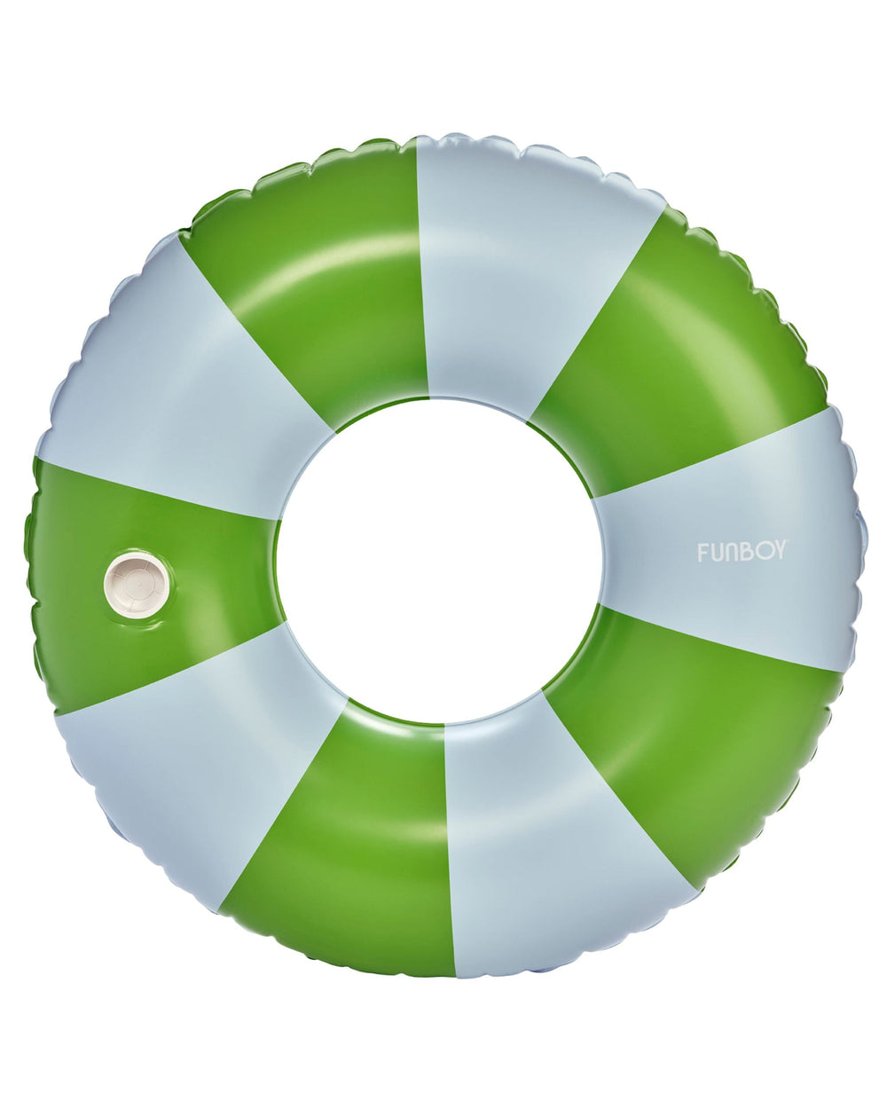 Large Pool Tube Float: Green & Blue Stripes, 48" | FUNBOY For Sale