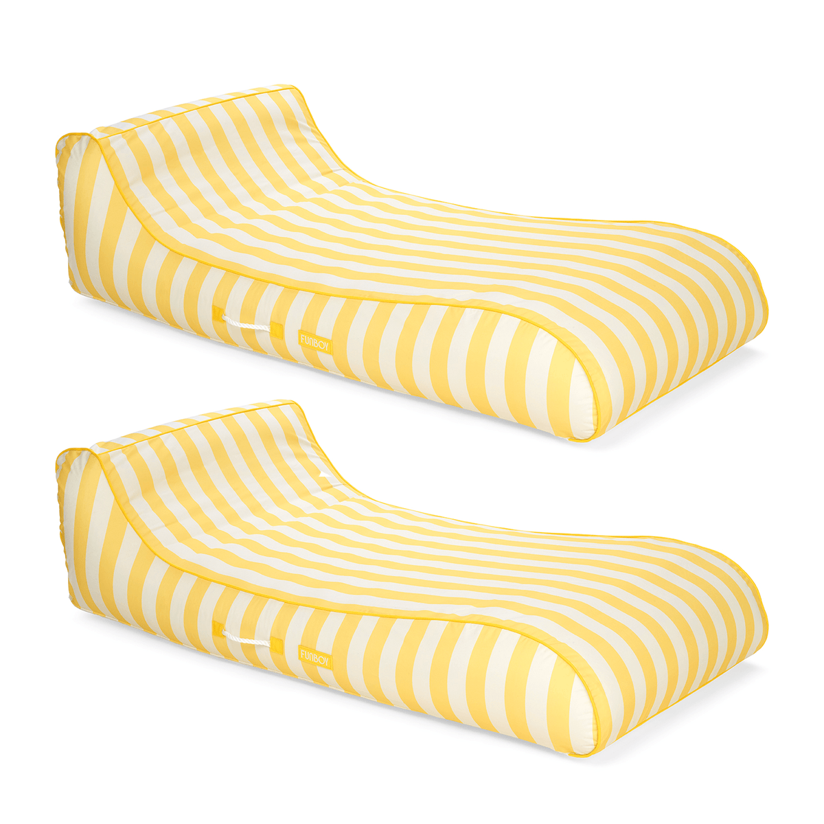 Yellow Cabana Fabric Sunbed Lounger - 2 Pack | FUNBOY Sale