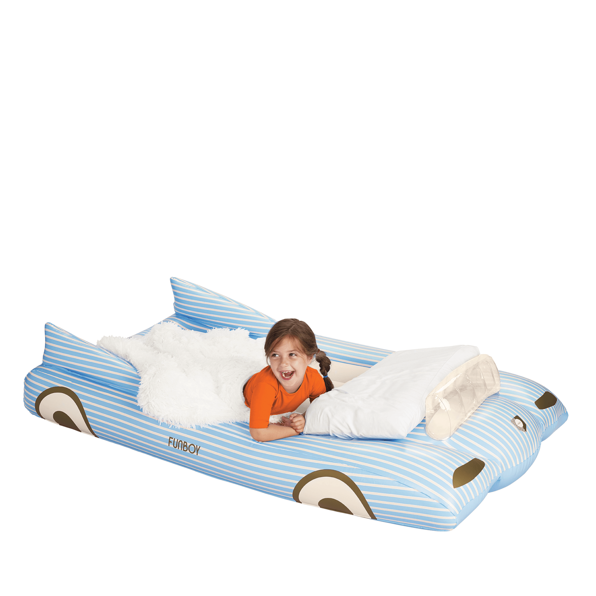 Kids Sleepover Bed - Blue Convertible Air Mattress | FUNBOY Outlet