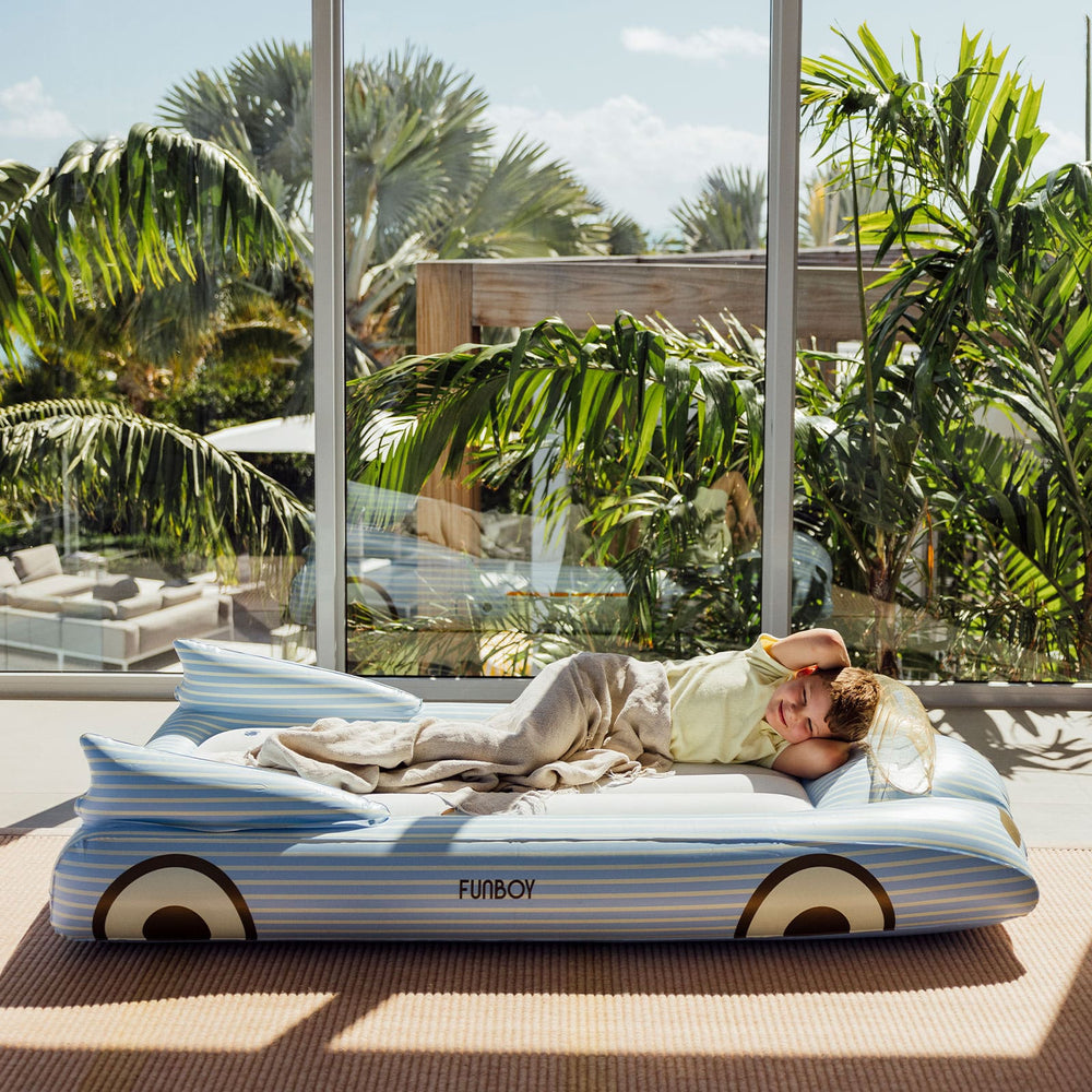 Kids Sleepover Bed - Blue Convertible Air Mattress | FUNBOY Outlet