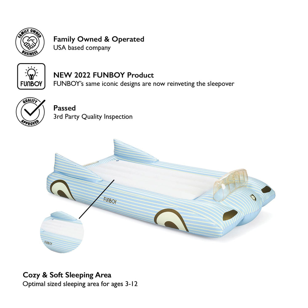 Kids Sleepover Bed - Blue Convertible Air Mattress | FUNBOY Outlet