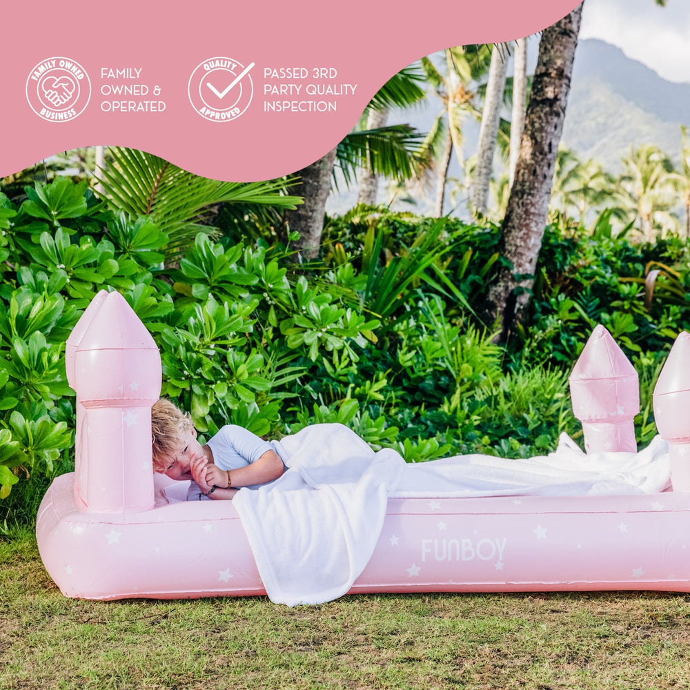 Kids Sleepover Bed - Pink Castle Air Mattress | FUNBOY Sale
