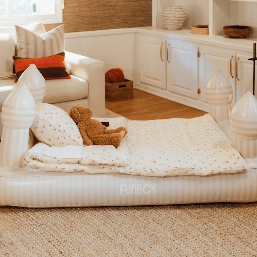 Kids Sleepover Bed - Striped Castle Air Mattress | FUNBOY Outlet