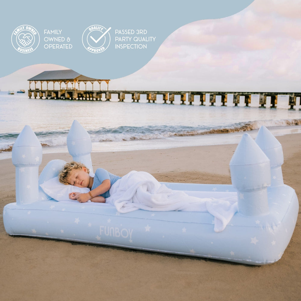 Kids Sleepover Bed - Blue Castle Air Mattress | FUNBOY US