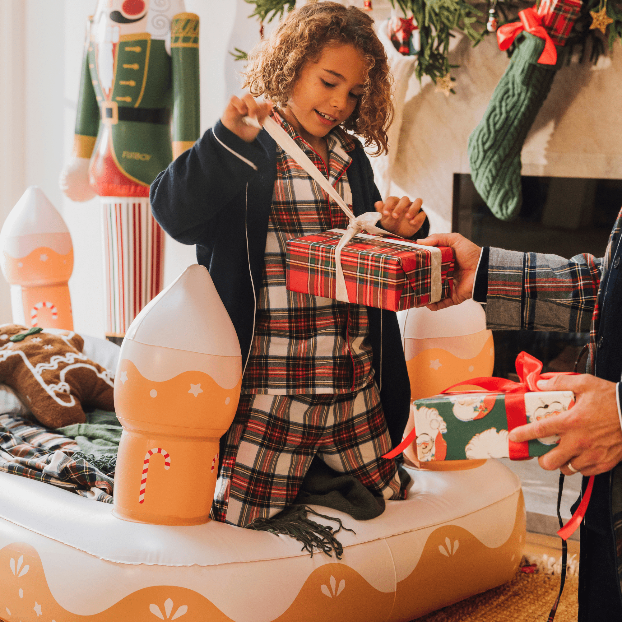 Kids Sleepover Bed - Christmas Gingerbread Air Mattress | FUNBOY Near Me