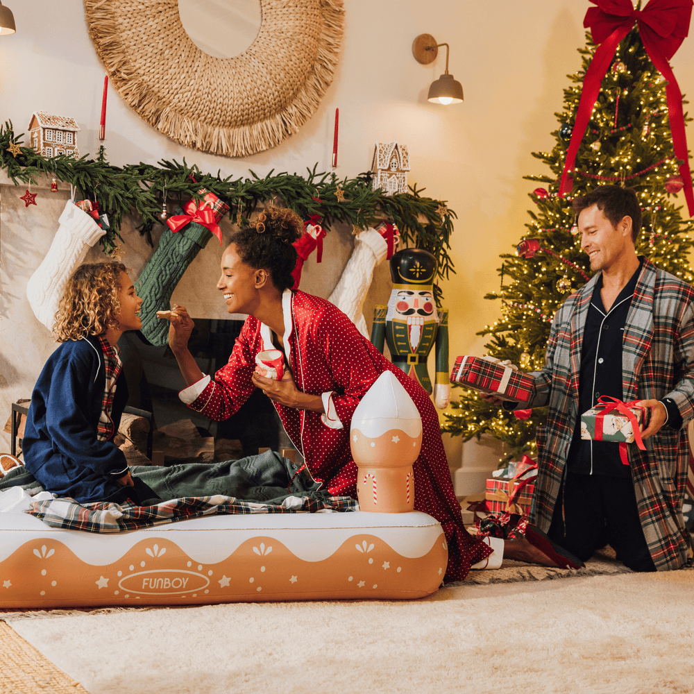 Kids Sleepover Bed - Christmas Gingerbread Air Mattress | FUNBOY Near Me