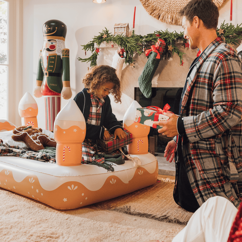 Kids Sleepover Bed - Christmas Gingerbread Air Mattress | FUNBOY Near Me