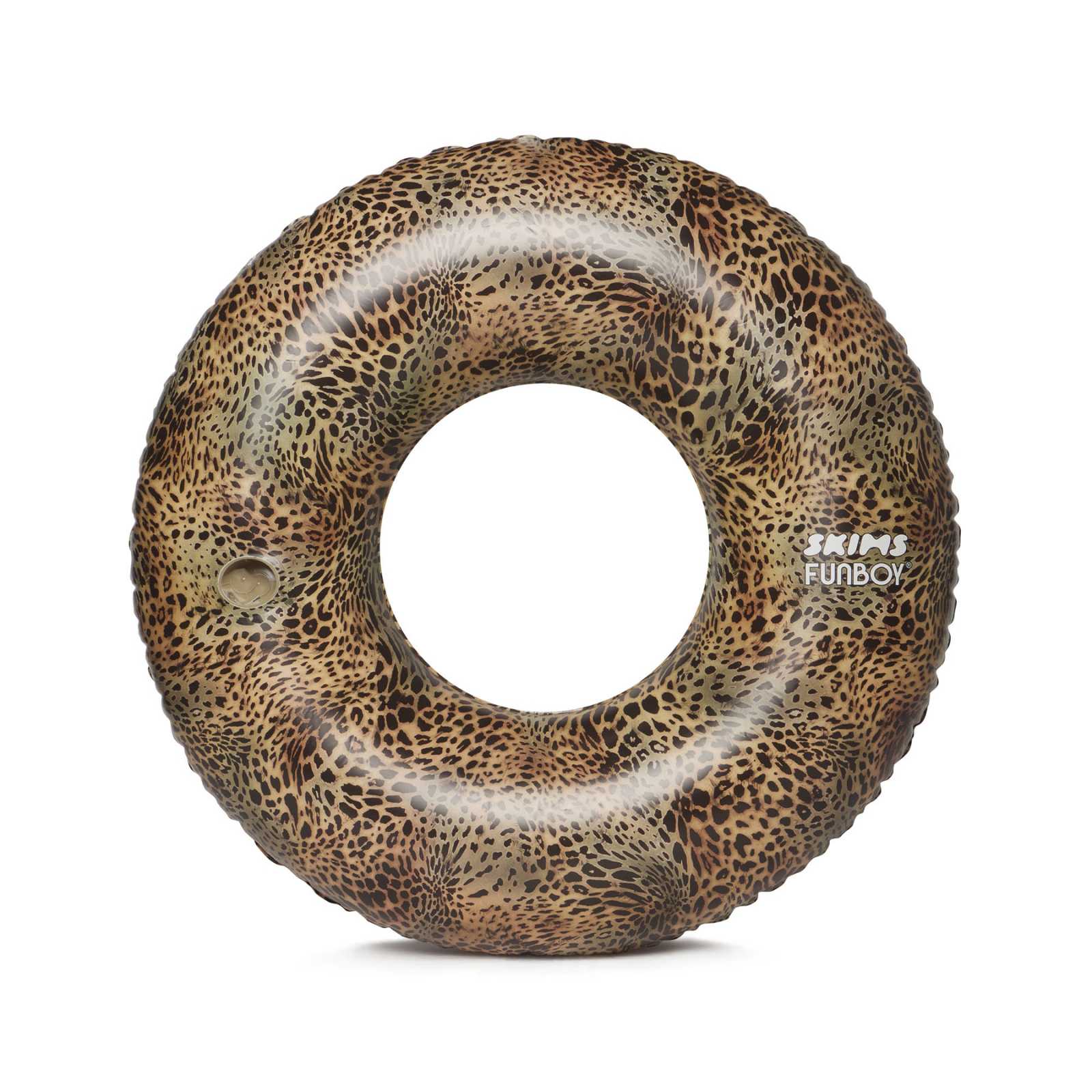 SKIMS x FUNBOY Luxe Cheetah Tube Float- 46" Inflated w/ cup holder | FUNBOY Sale