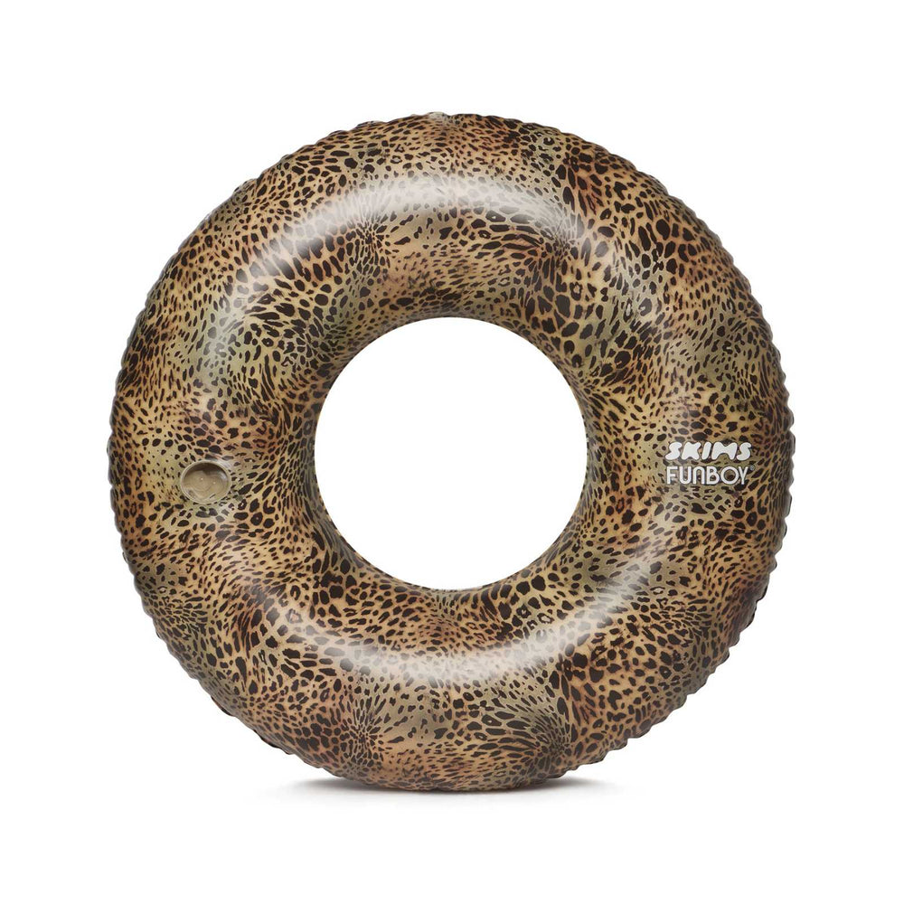 SKIMS x FUNBOY Luxe Cheetah Tube Float- 46" Inflated w/ cup holder | FUNBOY Sale