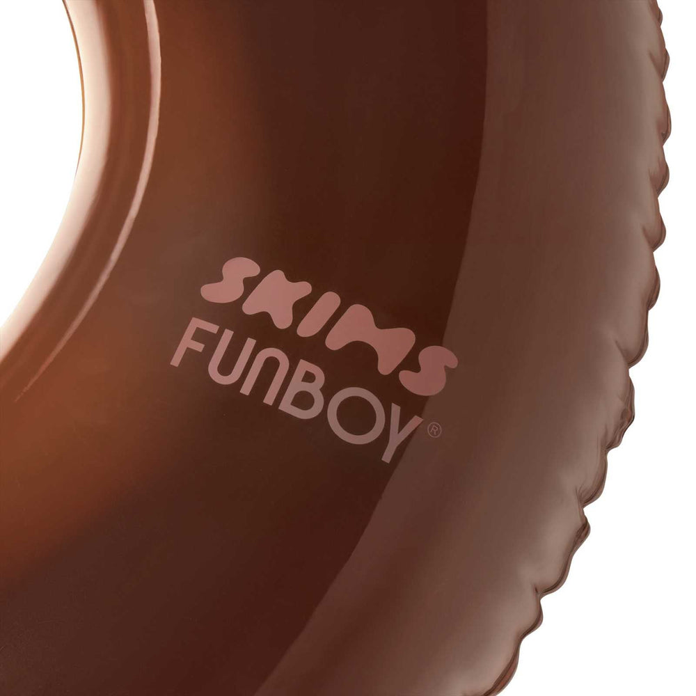 SKIMS x FUNBOY Cocoa Clear Tube Float, 46" Inflated w/ Cup Holder | FUNBOY For Sale