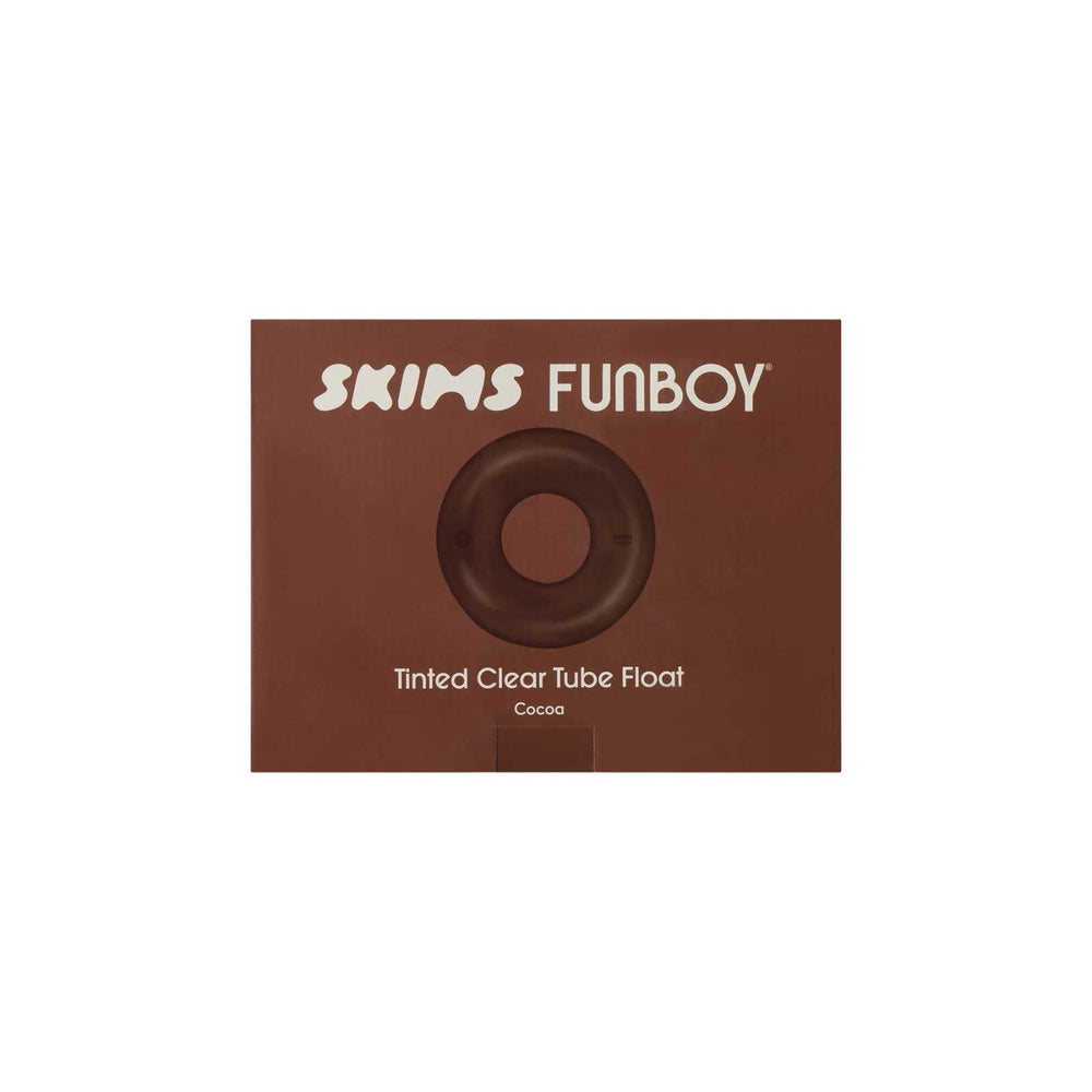 SKIMS x FUNBOY Cocoa Clear Tube Float, 46" Inflated w/ Cup Holder | FUNBOY For Sale