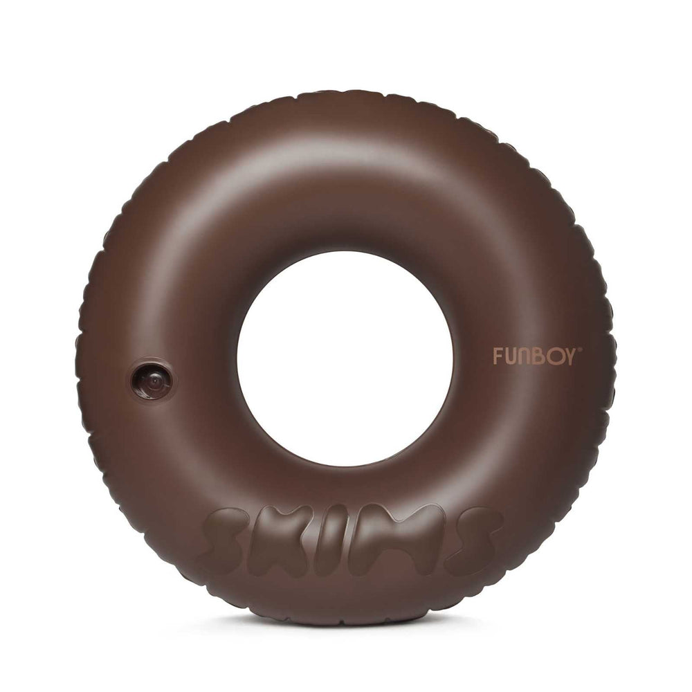 SKIMS x FUNBOY Cocoa Embossed Tube Float - 46" Inflated w/ cup holder | FUNBOY Outlet
