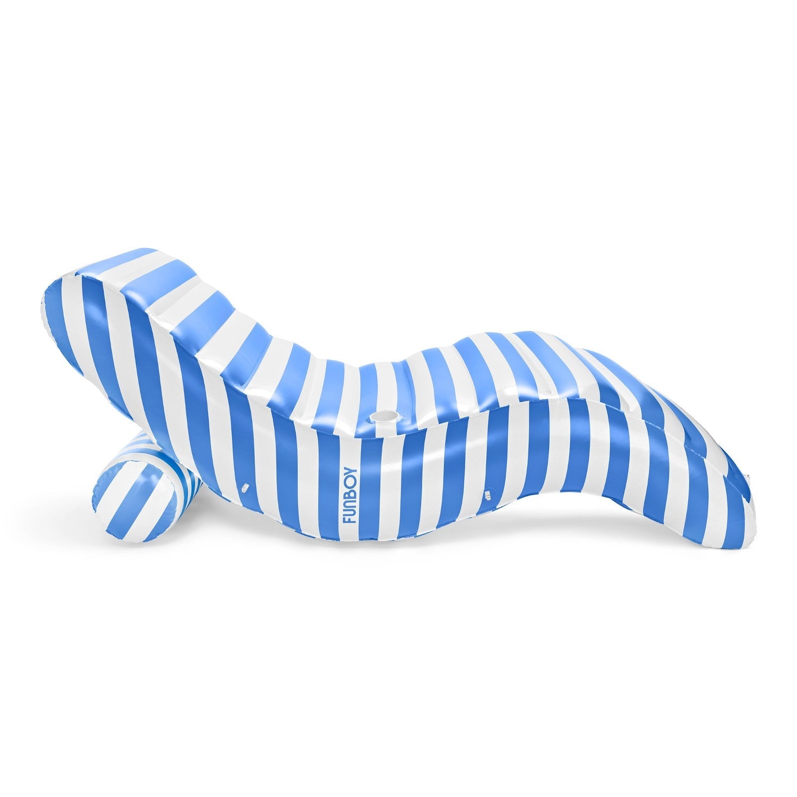 Blue Striped Chaise Lounger Pool Float | FUNBOY Outlet
