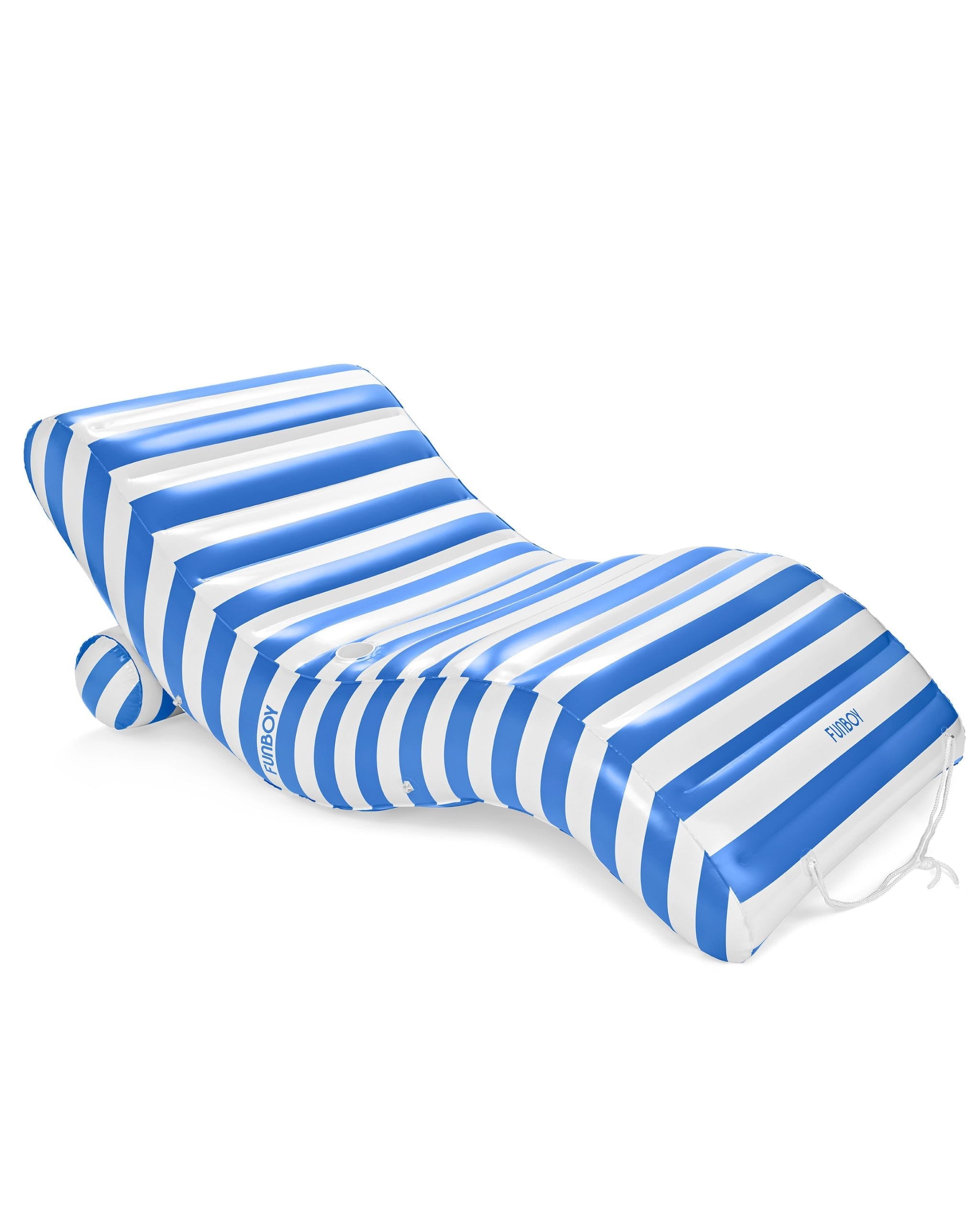 Blue Striped Chaise Lounger Pool Float | FUNBOY Outlet