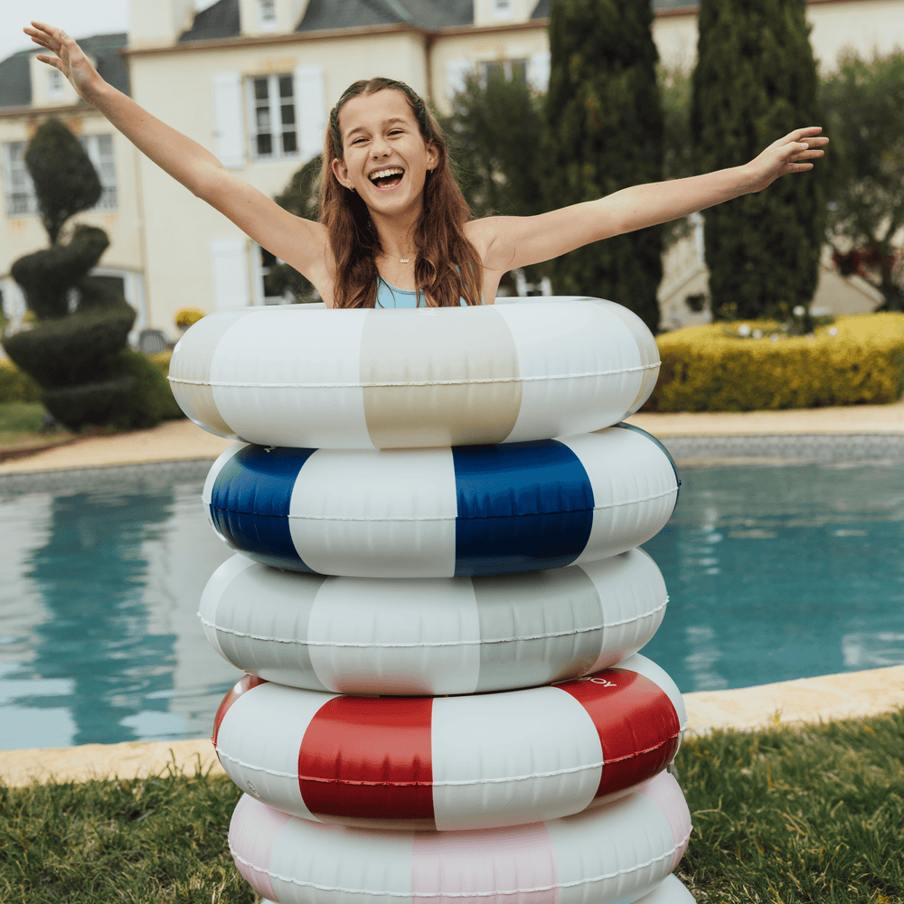 FUNBOY Vintage Navy Stripe Inflatable Kids Pool Float Tube 34" | FUNBOY