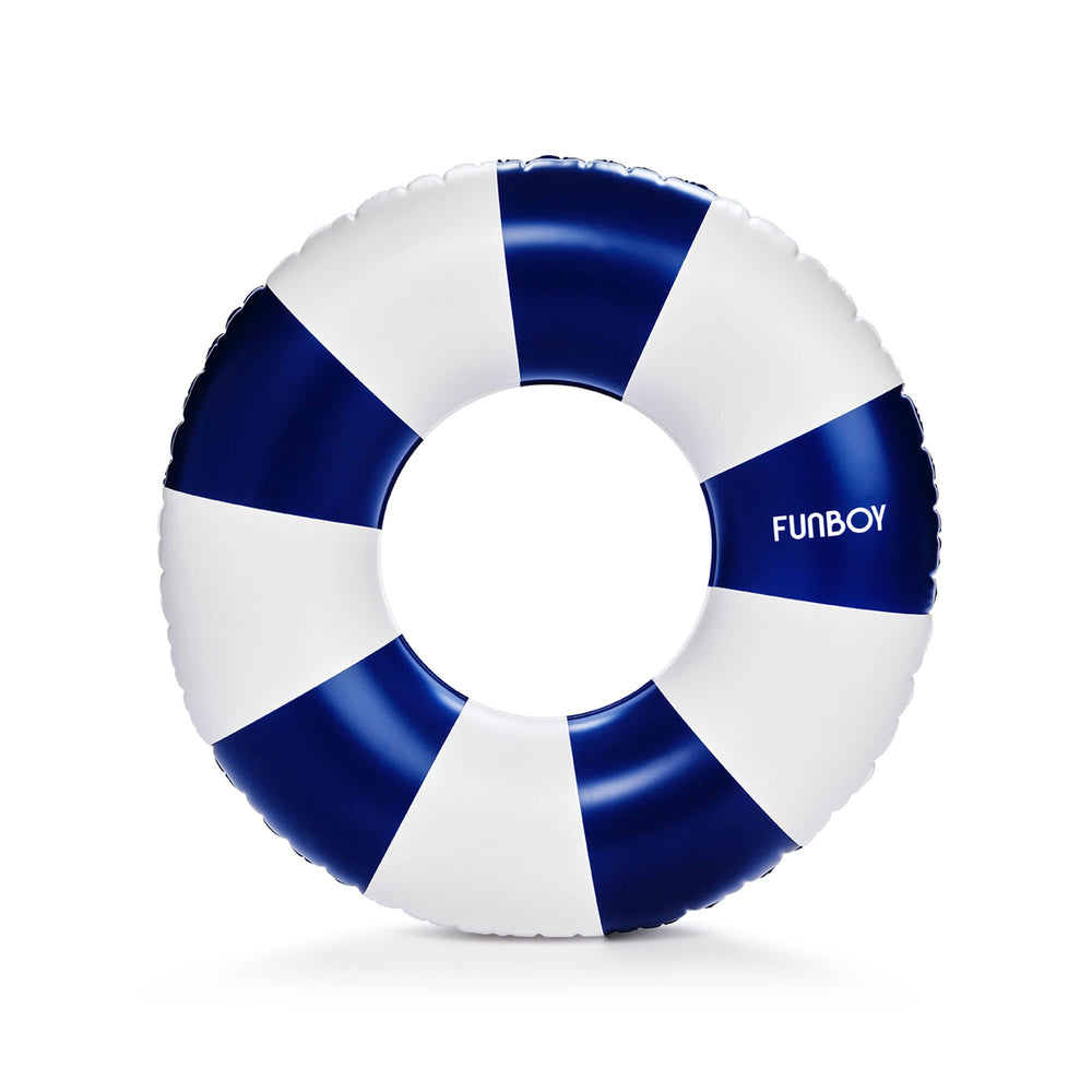 FUNBOY Vintage Navy Stripe Inflatable Kids Pool Float Tube 34" | FUNBOY
