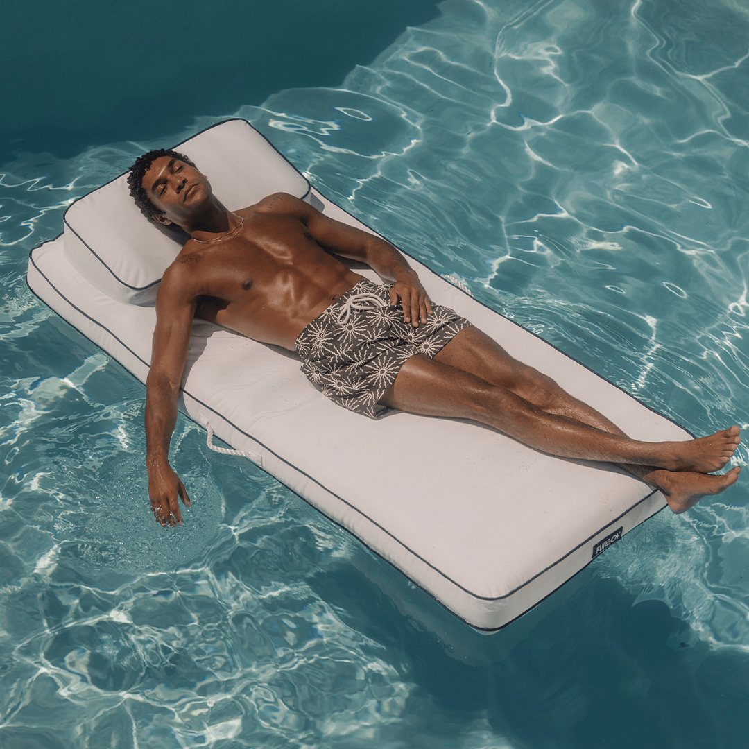 Fabric Classic Mat Lounger Pool Float - Classic White | FUNBOY Sale