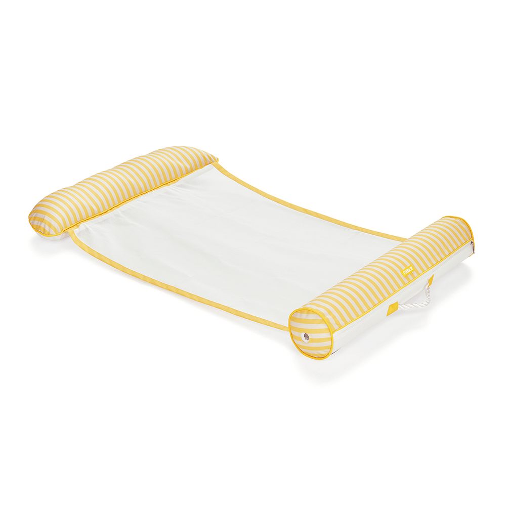 Premium Fabric Pool Hammock -Yellow Cabana Stripe | FUNBOY For Sale