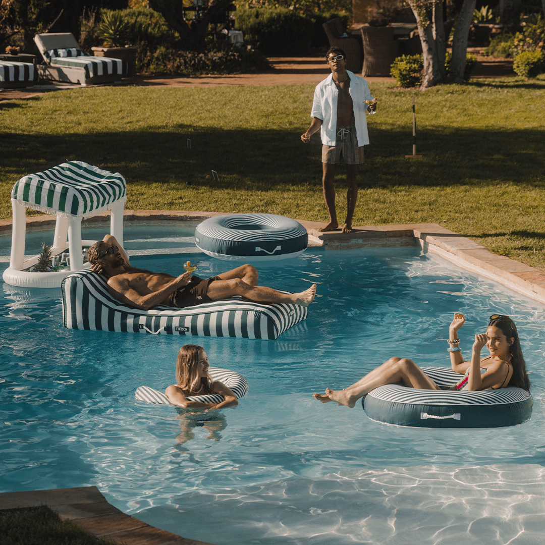 Fabric Covered Pool Noodle - Green Stripe | FUNBOY Outlet