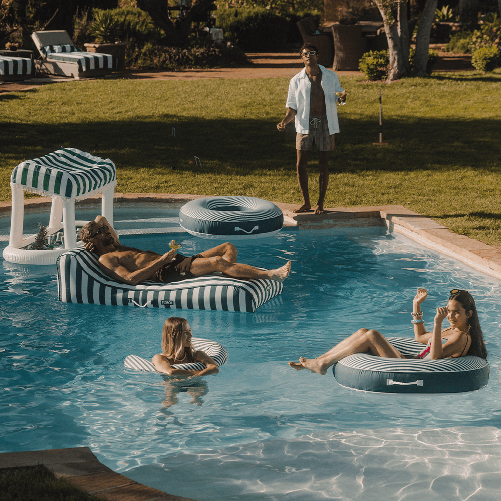 Fabric Covered Pool Noodle - Green Stripe | FUNBOY Outlet