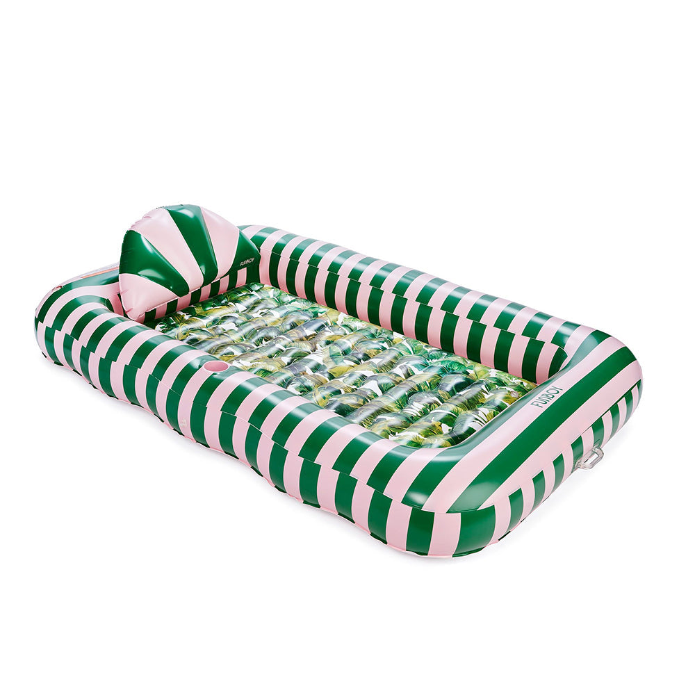Tanning Pool Lounger: Pink & Green Palm | FUNBOY Online
