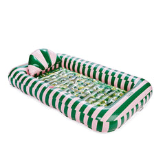 Tanning Pool Lounger: Pink & Green Palm | FUNBOY Online