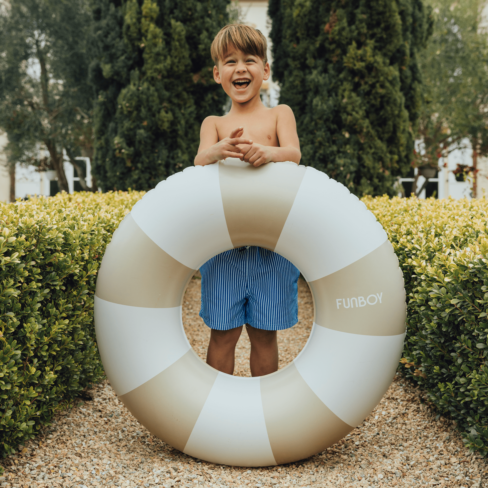 Pool Tubes for Kids: Vintage Kids Tube Float, Tan | FUNBOY Outlet