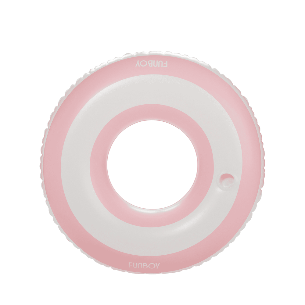 Pool Tube Float: Pink & White, Striped | FUNBOY Sale