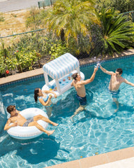 Blue & White Stripe Tube Pool Float | FUNBOY For Sale