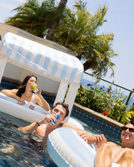 Blue & White Stripe Tube Pool Float | FUNBOY For Sale