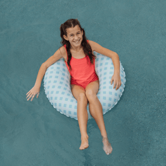 Blue Gingham Kids Tube Float | FUNBOY Discount