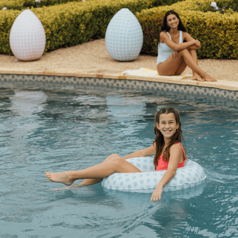 Blue Gingham Kids Tube Float | FUNBOY Discount