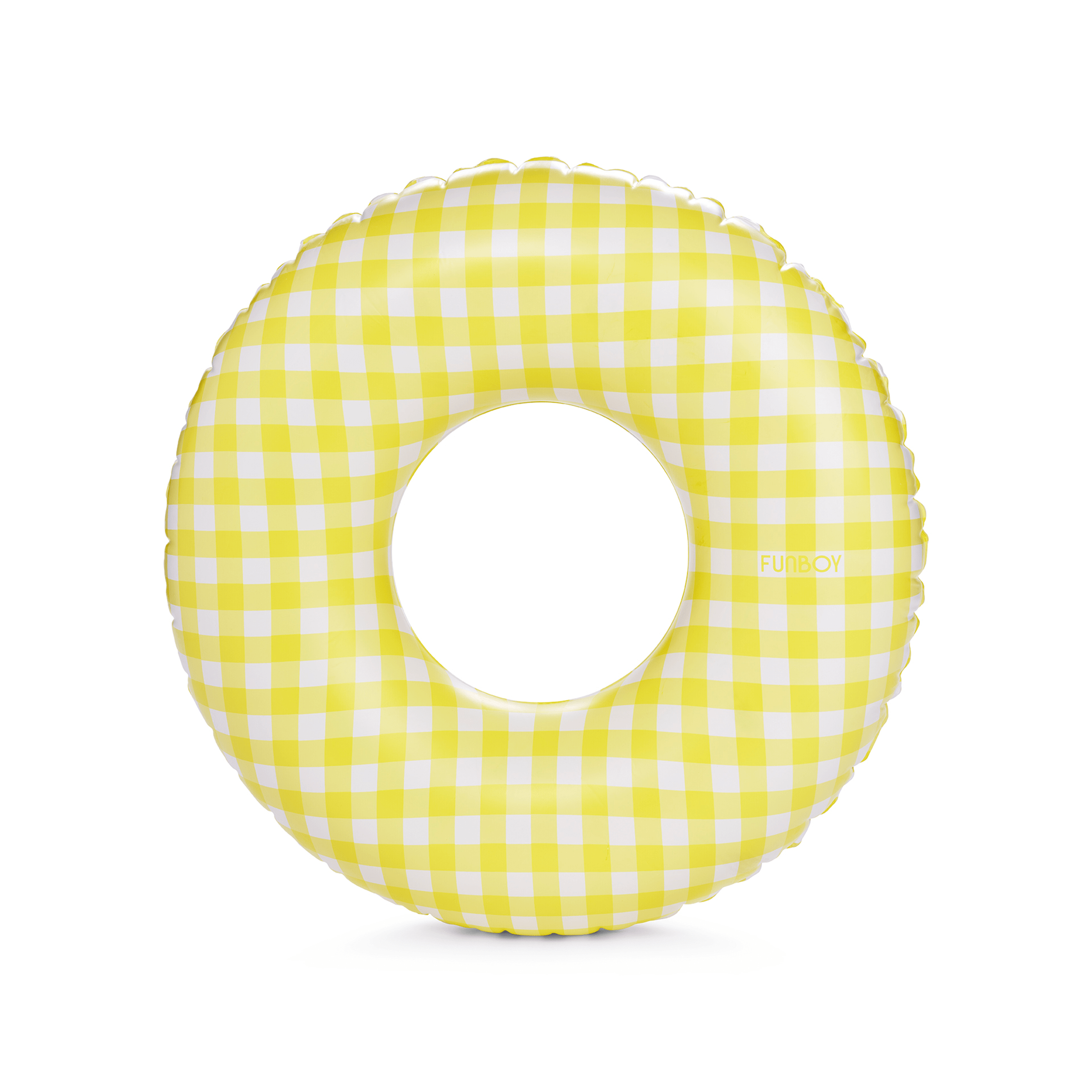 Kids Tube Float, 34", Yellow Gingham | FUNBOY Outlet