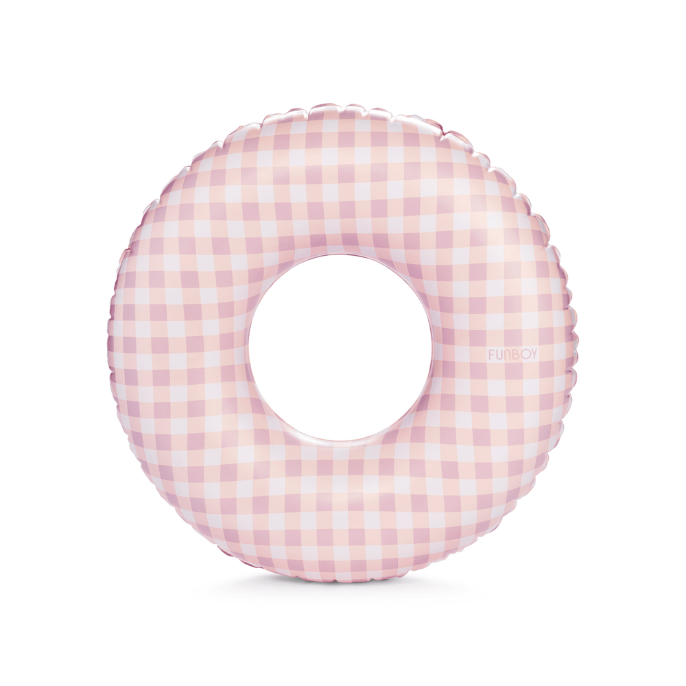 Pink Gingham Kids Tube Float | FUNBOY US