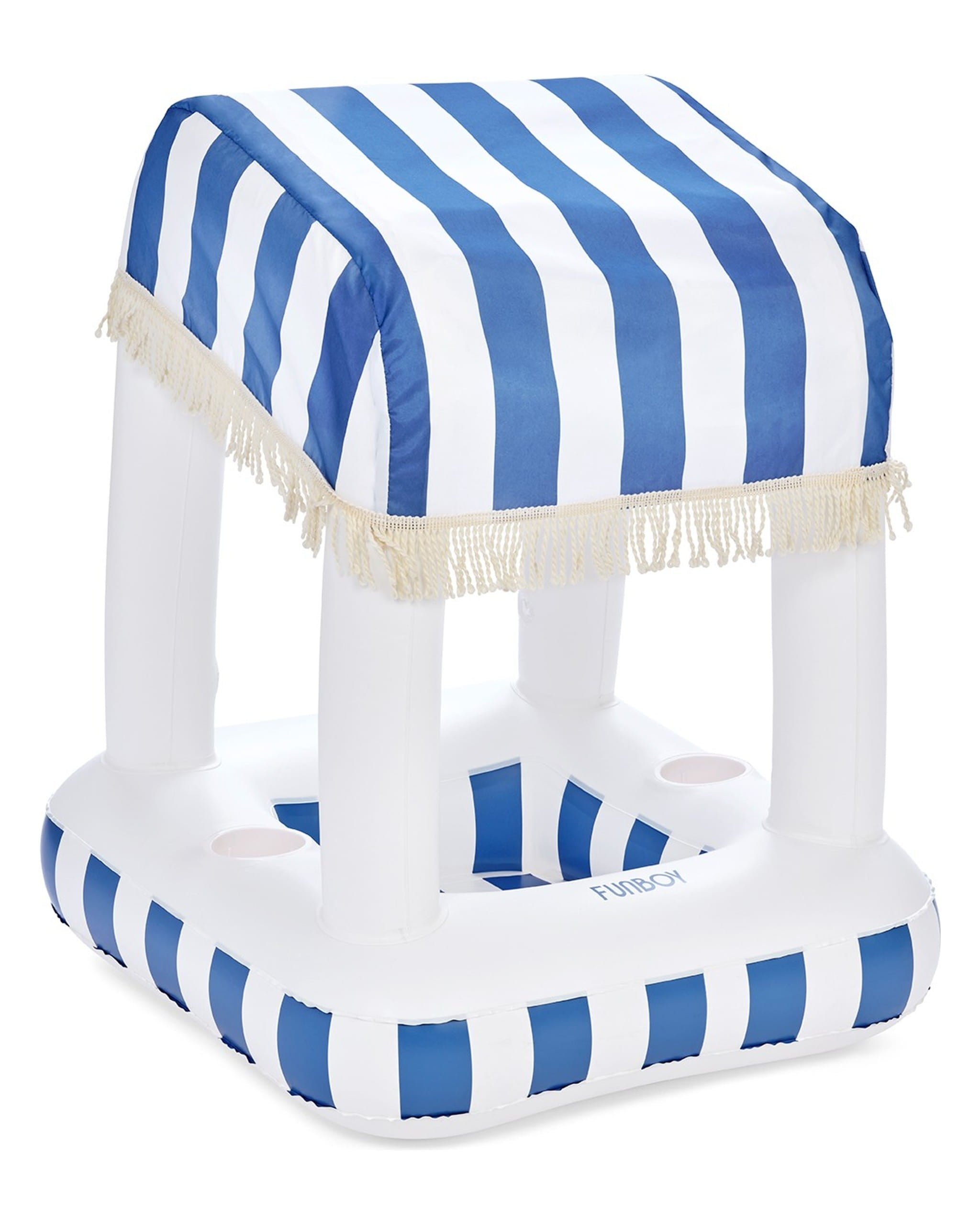 Blue & White Striped Floating Cabana Bar | FUNBOY Sale
