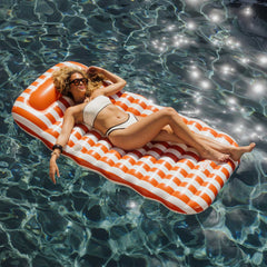 Flat Lounger Orange Stripe | FUNBOY For Sale