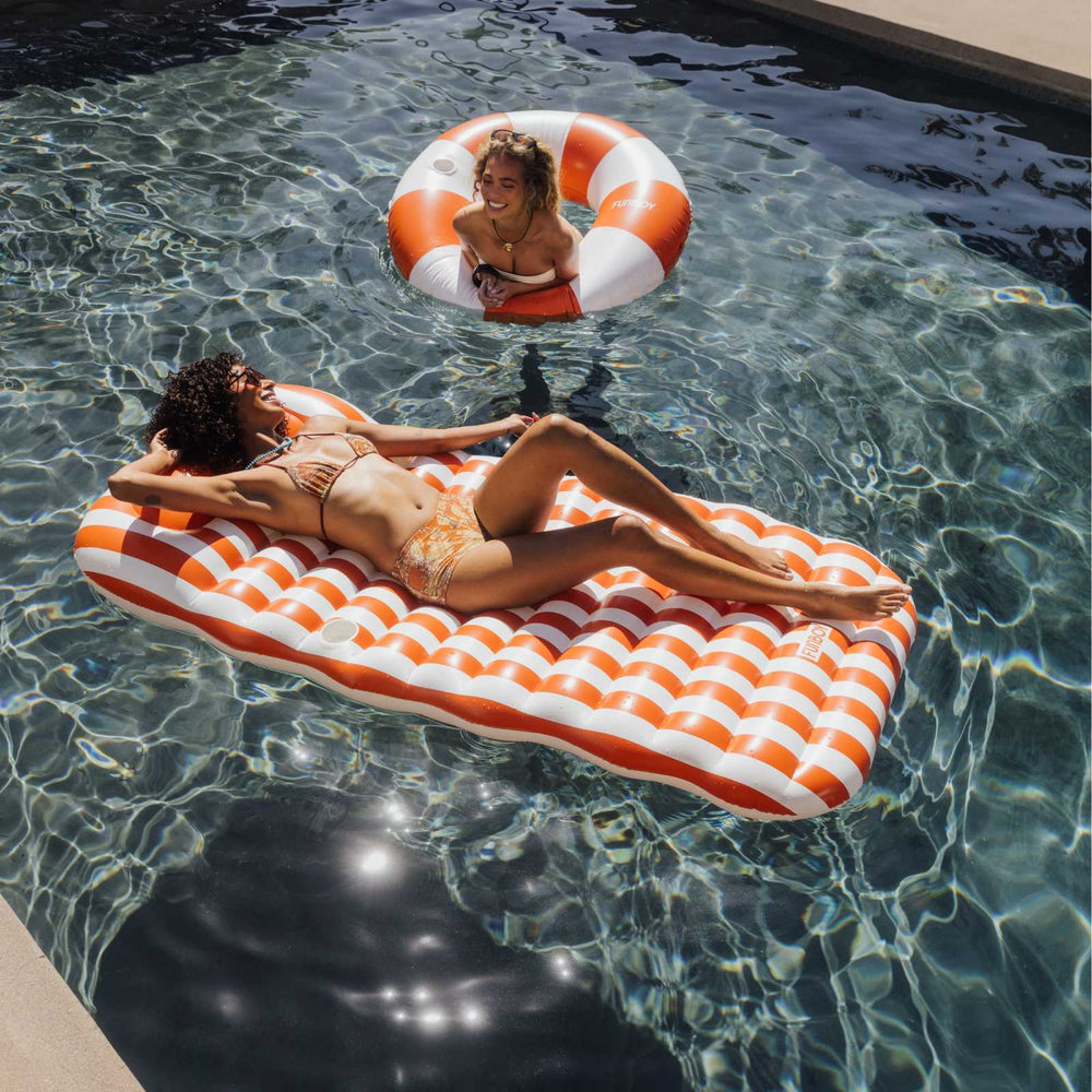 Flat Lounger Orange Stripe | FUNBOY For Sale
